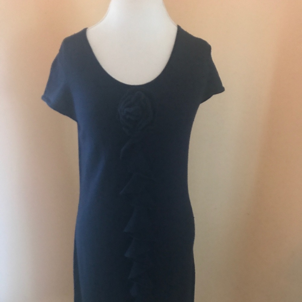 Navy knit sweater dress